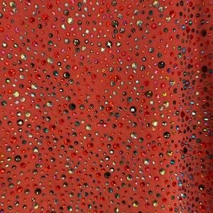 Queen of Sparkles Multi Stone Embellished Burnt Orange Women's Top